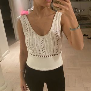 Phillip Lim Hand Crochet Tank Top White